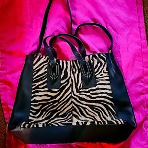 Vince Camuto black leather bag.